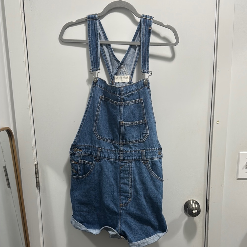 We The Free Blue Denim Overalls